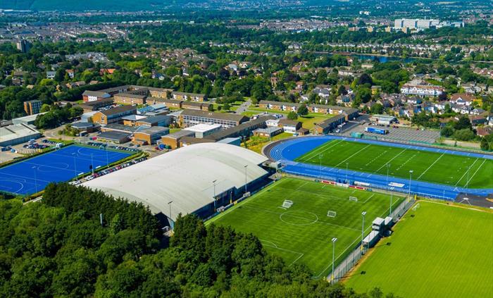 Large Indoor Athletics Centre, additional outdoor athletics facilities, 3G rugby and football pitches, hockey pitch, indoor tennis courts, sports aren